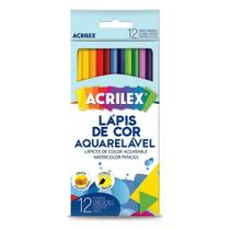 Lápis de Cor Aquarelável Acrilex 12 Cores 09652