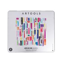 Lápis de Cor Aquarelável Artools 24 Cores Lata - Tris Lápis de Cor Aquarelável Artools 24 Cores Lata - Tris