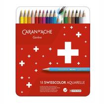 Lápis De Cor Aquarelável Caran D'ache Swisscolor 18 Cores