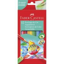 Lápis de cor Aquarelável EcoLápis Faber Castell com 12 cores