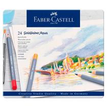 Lápis de Cor Aquarelável Goldfaber Aqua Estojo Metálico com 24 cores - Faber-Castell