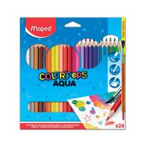 Lapis De Cor Aquarelável Maped Color Peps 24 Cores + Pincel Lapis De Cor Aquarelável Maped Color Peps 24 Cores + Pincel