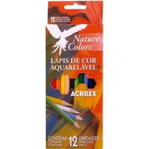 Lápis de Cor Aquarelável Nature Colors 12 Cores Acrilex