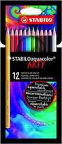 Lápis de Cor Aquarelável Stabilo Aquacolor Arty 12 Cores