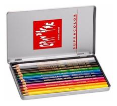 Lápis de Cor Aquarelável Supracolor Caran DAche 12 Cores