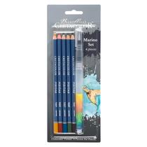 Lapis de Cor Aquarelle Marino Cretacolor 5 Cores + 1brush Lapis de Cor Aquarelle Marino Cretacolor 5 Cores + 1brush