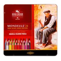 Lápis De Cor Artístico Koh-I-Nooh Aquarelável Mondeluz - Estojo Com 24 Cores