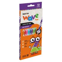 Lápis De Cor Bazze Wave Fun Sextavado Resina 12 Cores Ref: 901699 Lápis De Cor Bazze Wave Fun Sextavado Resina 12 Cores Ref: 901699