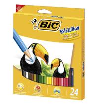 Lápis De Cor Bic Evolution Kit C/24 Cores Sextavado