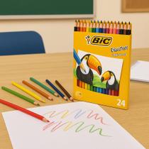 Lápis de Cor BIC Evolution-Sextavado 24 Cores