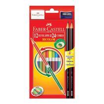 Lápis de Cor Bicolor 24 cores Faber-Castell (504515)