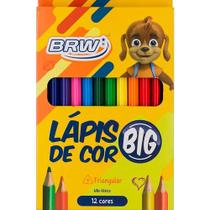 Lápis de cor Big corpo triangular 12 cores Marca BRW