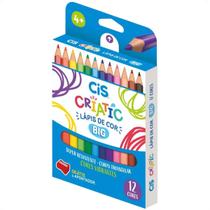 Lápis De Cor Big Criatic 12 Cores + Apontador Grátis Cis Lápis De Cor Big Criatic 12 Cores + Apontador Grátis Cis