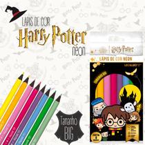 Lápis De Cor Big Neon Harry Potter 8 Cores Sextavado Leo&Leo Lápis De Cor Big Neon Harry Potter 8 Cores Sextavado Leo&Leo