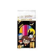 Lápis De Cor Big Neon Harry Potter 8 Cores Sextavado LeoeLeo Lápis De Cor Big Neon Harry Potter 8 Cores Sextavado LeoeLeo