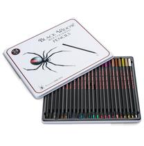 Lápis de cor Black Widow 24 cores para livros de colorir para adultos