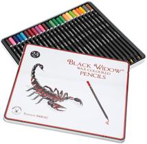 Lápis de cor Black Widow Scorpion Set 24 Wax Core