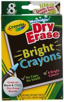Lápis de cor brilhante para apagar a seco, Crayola, 8 unidades Lápis de cor brilhante para apagar a seco, Crayola, 8 unidades