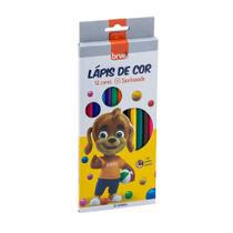 Lápis De Cor BRW HB Resina 12 Cores
