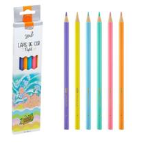 Lápis de Cor BRW Pastel, Metalizado, Neon Opções c/ 06, 12 ou 18 Cores (Á Escolher)