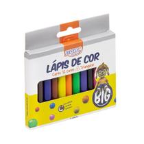 Lápis De Cor BRW Resina Reciclada Big Curto Triangular 12 Cores