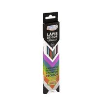 Lápis de Cor BRW Sextavado de Madeira com 6 Cores Metalizadas LP0026 Lápis de Cor BRW Sextavado de Madeira com 6 Cores Metalizadas LP0026