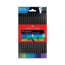 Lapis de cor c/15 supersoft cores frias faber - FABER CASTELL