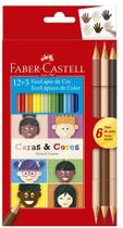 Lápis de Cor Caras e Cores 12 Cores + 6 Tons de Pele, Faber-Castell Lápis de Cor Caras e Cores 12 Cores + 6 Tons de Pele, Faber-Castell