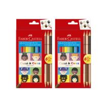 Lápis de Cor Caras e Cores FABER-CASTELL 12+3 cores