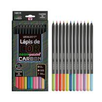 Lápis De Cor Carbon 12 Cores Neon + Pastel Redondo Leo&Leo