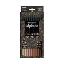 Lápis De Cor Carbon 12 Cores Tons De Pele Redondo Leo E Leo - LC