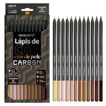 Lápis de Cor Carbon Tons de Pele Redondo C/ 12 cores Leo&Leo