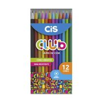 Lápis de Cor CiS Club Resina 12 Cores Corpo Redondo Colorido Mina Resistente Vibrante Colorir Lápis de Cor CiS Club Resina 12 Cores Corpo Redondo Colorido Mina Resistente Vibrante Colorir