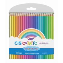 Lápis De Cor Cis Criatic Sextavado Tons Pastel C/24 Cores