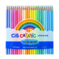 Lápis de cor Cis criatic tons pastel com 24 cores