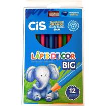 Lápis de cor Cis jumbo 5mm com 12 cores + apontador Lápis de cor Cis jumbo 5mm com 12 cores + apontador