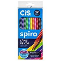 Lápis de Cor Cis Spiro Grip 12 Cores