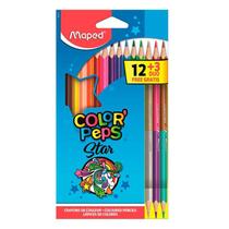 Lápis de cor Color'Peps Star 12 cores + 3 lápis Duo Maped