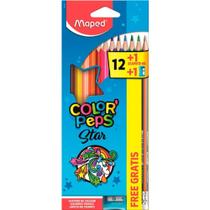 Lápis De Cor Color'Peps Star Caixa 12 Cores + Apontador + Lápis Grafite Maped
