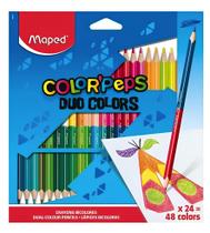Lapis de cor colorpeps duo 24 lapis e 48 cores