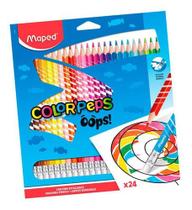 Lápis De Cor ColorPeps Oops Apagável 24 Cores Maped Lápis De Cor ColorPeps Oops Apagável 24 Cores Maped