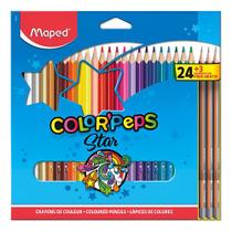Lápis De Cor ColorPeps Star 24 Cores Mais 3 Lápis Grafite Maped Lápis De Cor ColorPeps Star 24 Cores Mais 3 Lápis Grafite Maped