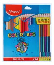 Lápis De Cor ColorPeps Star 24 Unidades E 30 Cores Maped Lápis De Cor ColorPeps Star 24 Unidades E 30 Cores Maped