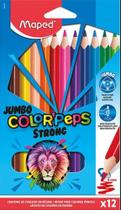 Lapis de cor colorpeps strong jumbo 12 cores maped 863312