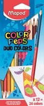 Lápis de Cor Colors Peps Duo Colors 12 Cores Triangular Maped