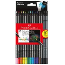 Lápis De Cor Com 12 Cores + 2 Lápis Grafite Soft Faber Castell
