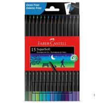 Lapis De Cor Com 15 Cores Frias Supersoft Faber Castell