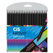 Lapis De Cor Com 24 Cores Cis Move
