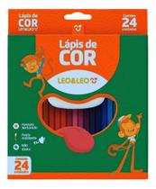 Lápis De Cor Com 24 Cores Leo & Leo Formato Sextavado