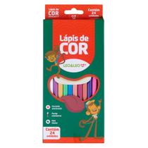 Lápis de Cor com 24 Cores Sextavado Flex Leonora Lápis de Cor com 24 Cores Sextavado Flex Leonora